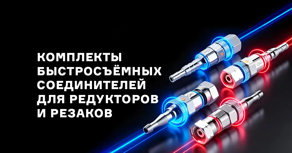 Комплекты быстросъёмных соединителей М16х1,5/М16х1,5LH для редукторов и резаков